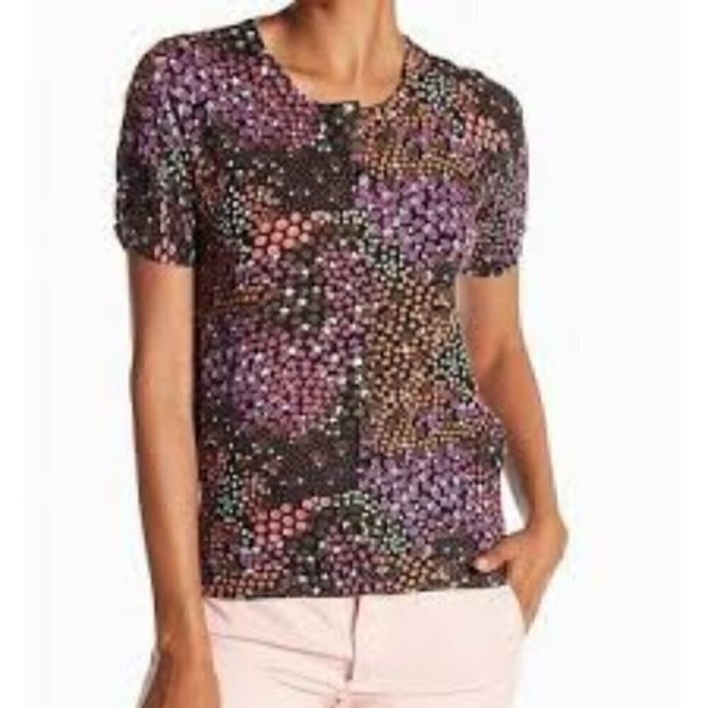 Nordstrom NWT Grace Floral Ribbed Cardigan